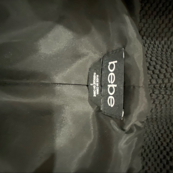 BEBE Black faux leather  Zipper Vest Size 2 - Picture 7 of 8